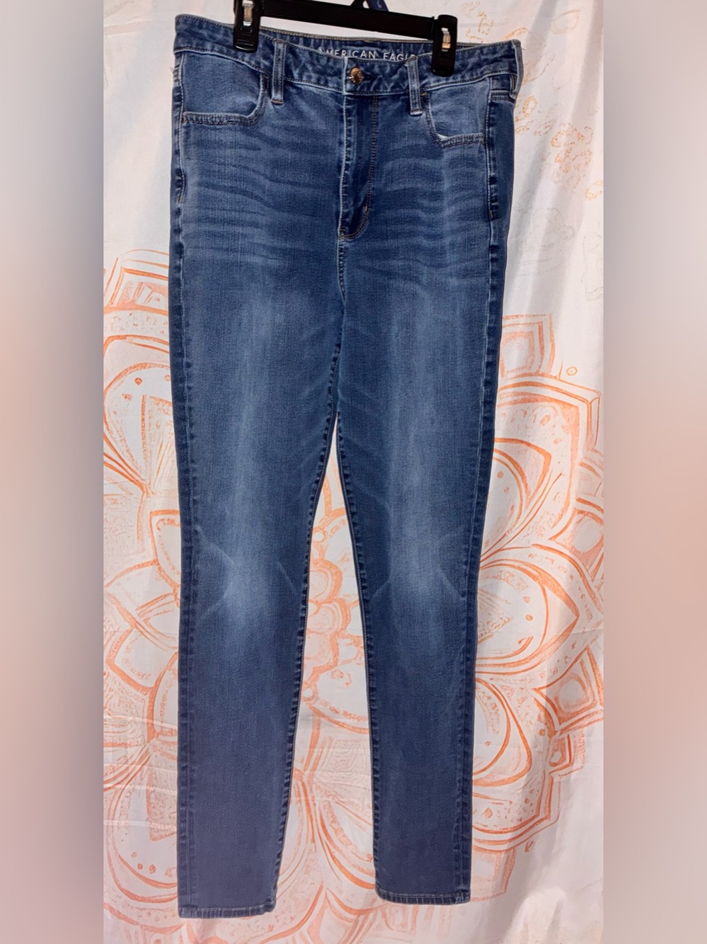American Eagle Outfitters Women’s Next Level Stretch Skinny Jeans in Dark Blue